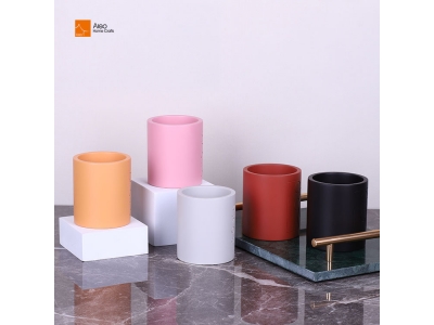 Home Decor Customized Soy Wax Colorful Cement Candle Mold Handmade Colorful Concrete Empty Candle Jars For Candles Wholesale