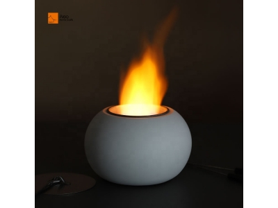 Modern Mini Metal Fire Pit Portable Bio Ethanol Burner Tabletop Concrete Fireplaces Bowl BBQ Grills Steel Material