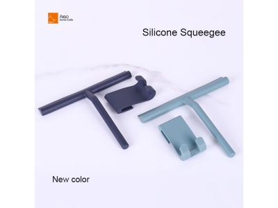  Green Silicone Shower Room Squeegee with Silicone Hook Window Glass Wiper and Table Cleaning Tool