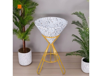 Decorative Terrazzo Trumpet Flower Pot Molds Spring Serial Indoor Plant Pots Planters Containers for Garden Floor Use