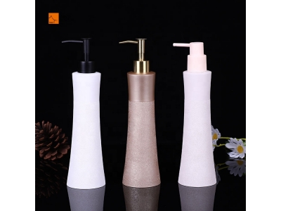 Hot Sale Personalized Handmade Hotel Soap Dispenser Resin Shampoo Bottle Hand Soap Dispenser Polyresin