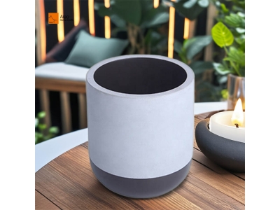 Printing Designer Round Shape Home Tealight Candle Holders Modern Cement Candle Holder Concretedesigner candle jars