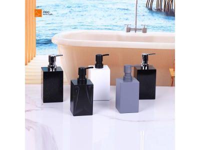 Polyresin Bath Set Liquid Soap Dispenser Hand Soap Pump