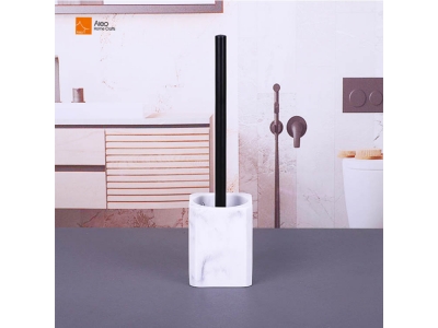  Marble effect bathroom products luxury bathroom Polyresin Holder Toilet Brush  for home and hotel