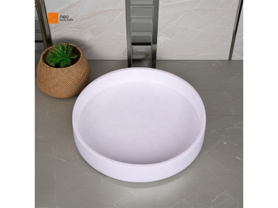 Resin white Round Oval Vanity Bathroom Amenity Poly stone Tray For Sale Amenities Tray For Hotel/Jewelry Accessories tray