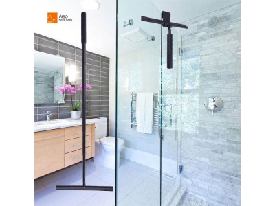 Black White Retractable Silicone Shower Window Squeegee cleaner wholesale floor glass telescopic squeegee Wipers table washer