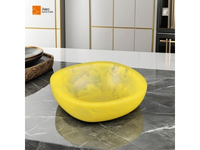  Aleo Elegant Resin Yellow Aqua Swirl Jewelry Display Trays Modern Multifunctional Storage Containers Mini Dresser Organizer Home