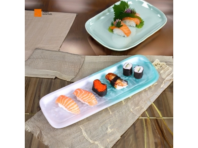  Customized Rectangular Resin Sushi Plates All Kinds of Colors for Home Hotel Restaurant Japanese Food Tableware