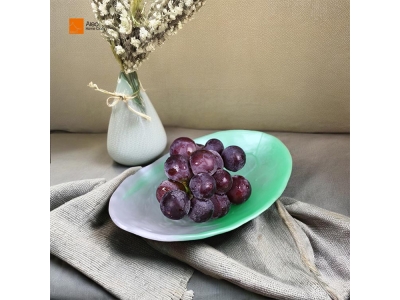 Two-Colour Swirl Resin Tray Set Luxury Marble Fruit Bowl Polyresin Kitchen Serving Salad Bowl with Fruit Tray Platter for Party