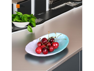 High Quality Handmade Eco-Friendly Factory Polished Resin Serving Bowls Modern Fancy Oval Shape Multi-Color Fruit Sustainable