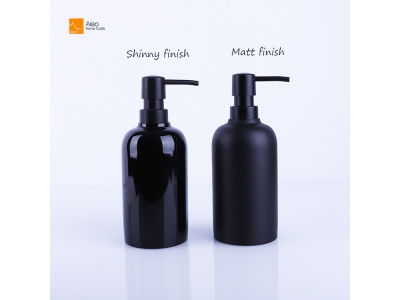  Luxury Black Matt and Shiny Polyresin Bathroom Accessories Custom Resin Soap and Lotion Dispensers for Hotels