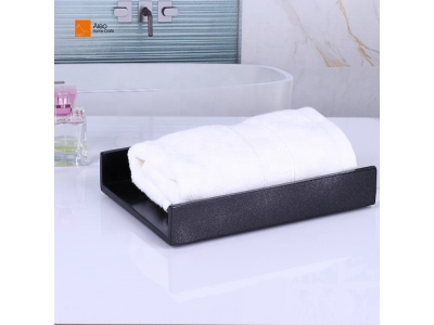  Luxury Hotel Decorative OEM Resin Rectangle Black shining Amenity Tray Manufacturer Wholesale Serving Bathroom