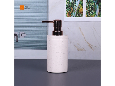 Modern Hotel Amenities Wholesale Terrazzo Polyresin Soap Dispenser Decorative Bathroom Resin Lotion Bottle Manufactured