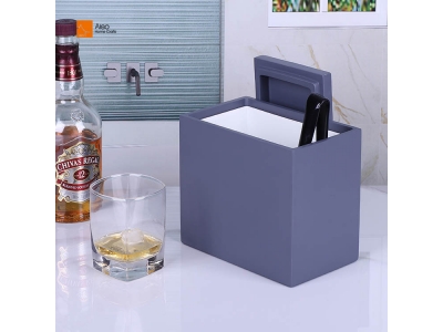 High Quality Matt Gray Polyresin Wine Ice Bucket and Champagne Container Hotel Decorative Storage Box with Lid for Amenities