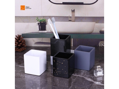 Custom Polyresin Toothbrush Holder Storage Stand Organizer Bathroom Toothpaste Razor Resin Toothbrush Holder