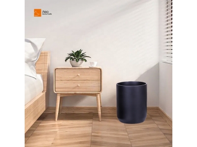  ALEO High Quality 6L round Open Trash Can Star Resort Hotel Style Standing Polyresin Waste Bin for Home Decoration without Lid