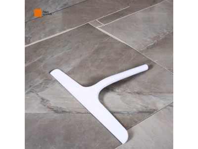 ALEO White Silicone Rounded corners Shower Squeegee Clean Wipers Blade with Silicone hook for bathroom Cleaning Window Screen