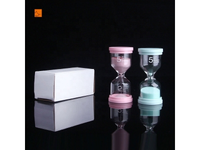 New 2024 Custom Plastic 5 10 15 30 Minutes Macaron Pink/Blue/Green/Purple 4pcs Set Sand Timer Hourglass With Logo