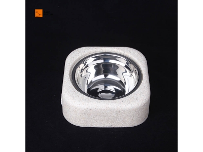  Manufacture Portable Dog Bowl Food Grade Healthy Pet Cat Feeding Foldable Stainless Steel Dog Food Bowl