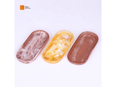 Resin transparent swirl Oval Vanity Bathroom Amenity Tray For Sale Amenities Bathroom Tray For Hotel/Jewelry Accessories tray