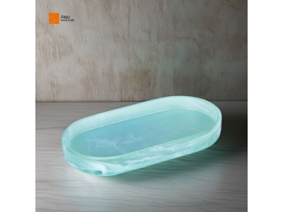 Resin transparent swirl Oval Vanity Bathroom Amenity Tray For Sale Amenities Bathroom Tray For Hotel/Jewelry Accessories tray