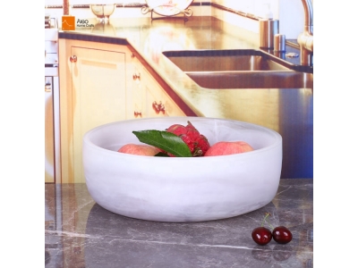 Swirl white black handmade ODM resin salad bowl with marble texture and aqua swirl pattern fruit bowl used in home hotel buffet