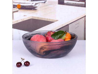  Aleo Home swirl resin marble luxury fruit bowl set polyresin nordic decoration swirl kitchen serving salad bowl fruit platter