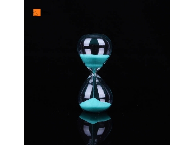  ALEO Classic 2-Min Robin Blue Aqua Sand Hour Glass Timer 3-5-Min Crystal with Logo Hot Sale for Gifts Decorations Christmas