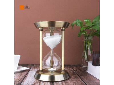 Antique Brass Hourglass Timers Handcrafted Sand Table Top Clock for Home and Office Decoration Wholesale New Item