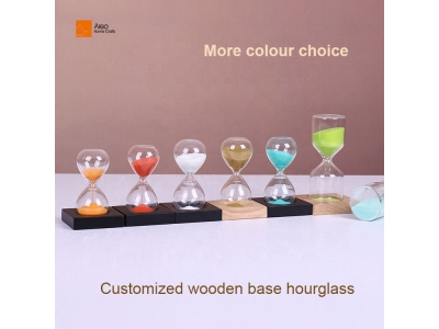  ALEO Hot sale Classic Robin egg blue sand Hour Glass crystal hourglass 3min 5min Sand Timer Stands with logo without logo