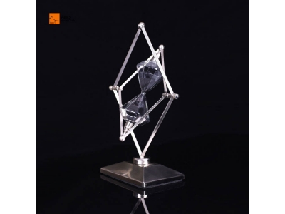 Handcrafted Diamond-Shaped Zinc Alloy Hourglass Timers 15min 30min Sand Clocks New Table Top for Home Office-Wholesale