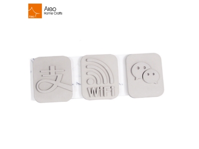  Fashionable high density cement customized logo art words wifi notice board wifi tag