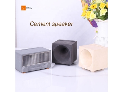  New Physical Sustainable Cement Wireless Speaker Concrete Vibration Art Theme Speaker for Phone and Home Decor/Gifts