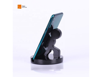 Resin Figurine black smartphone stand mobile cell phone Holder Modern Home Desk Phone for Cell hotel Accessory