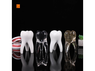 Brilliant RGB  lighting Exquisite Tooth Crystal Desktop Ornaments Dental gift Detal Clinic Decor LED