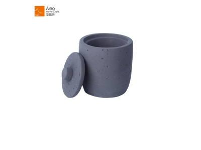 Wholesale Natural Customized Cement Container Concrete Candle Holder For Home Decor