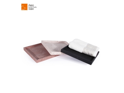 Top Quality Concrete Rectangular Toiletries Serving Tray For Hotel Bathroom