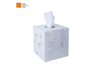 Nice White Marble Napkin Box Tissue Box Cover Holder For Hotel Restaurant