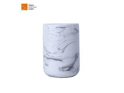 Aleo Living Room or Office/Hotel Room Marble Finishing Waste Basket Garbage Bin Trash Can