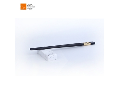 High Quality Korean White Tableware Black Resin Chopsticks and Spoon Holder For Home or Hotel