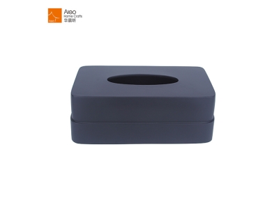 Big Shape Hot Sale Polyresin Tissue Box Design Black Western Style Tissue Box Holder