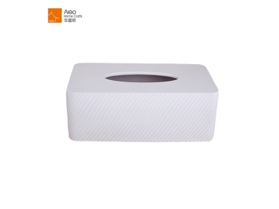 High Quality Polyresin Bathroom Table Facial Tissue Napkin Paper Dispenser For Restaurant