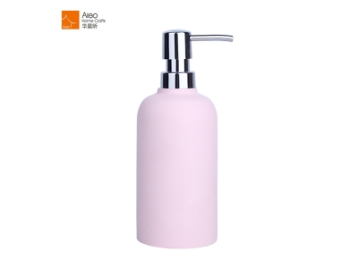 2019 Hot Sale Bathroom Pink /White Pump Lotion Bottle Round Solid Color Foam Soap Liquid Dispenser For Hotel/Home