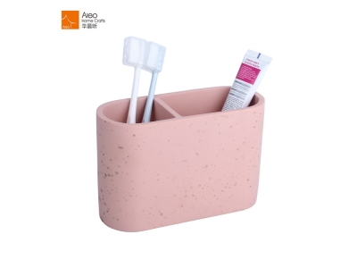 New Design Stand Bathroom Resin Toothbrush Holder and Toothpaste Dispenser For Tooth Brush Dispenser