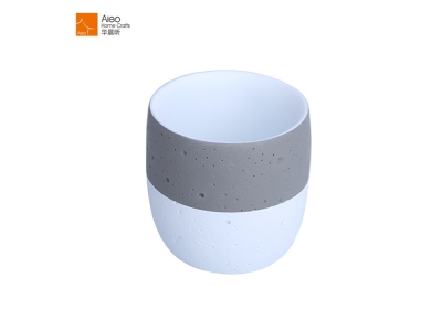 Hot Selling Popular Finishing Customized Natural Cement Jar Holder Candle For Modern Dercor