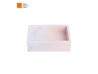 Wholesale Custom Square Pink And White Soap Dish Holder For Bathroom Decorative 