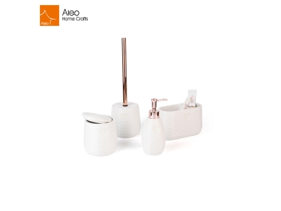 European 2018 Popular Elegant White Bathroom Sets 