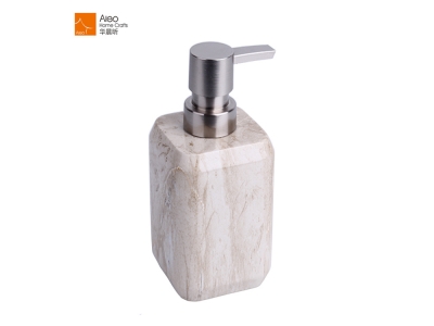 Best Sell 300ML Marble Resin Cosmetic Hand Wash Liquid Lotion Bottles With Pump