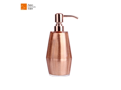 Wholesale Rose Gold Glitter Eco Friendly Refillable Recyclable Lotion Bottles With Pump