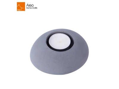 Good Selling Unique Design Natural Concrete Cement Egg Shaped Candle Holder For Decoration Home 